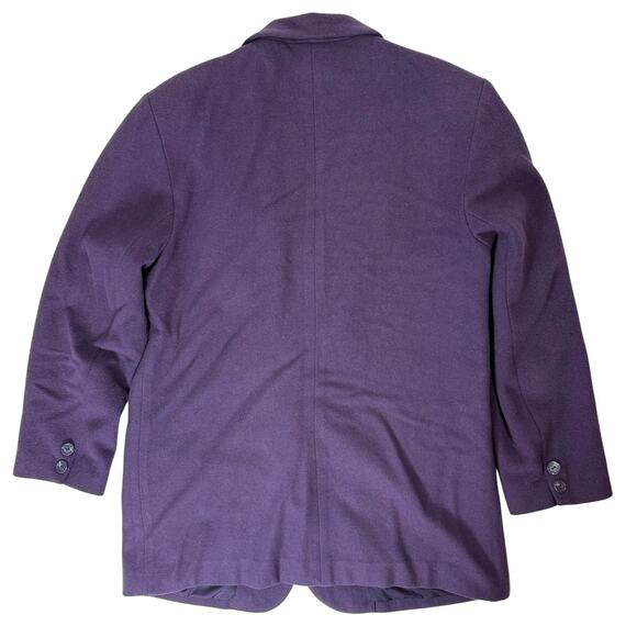 Vintage 90s Emily Meyer Purple Wool Blazer Women’s 12 Classic Lined Jacket - Picture 4 of 7